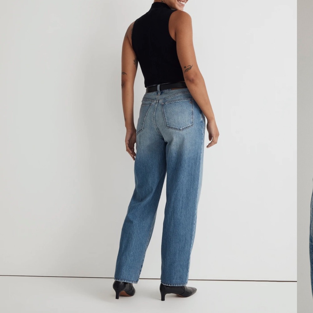 Madewell Curvy Baggy Straight Jeans in Letica Wash - Picture 2 of 6